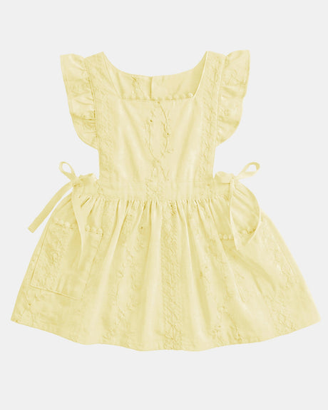 Toshi Baby Pinafore Florence Lemon