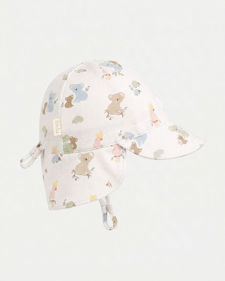 Toshi Flap Cap Gumnut Babies - Cloud