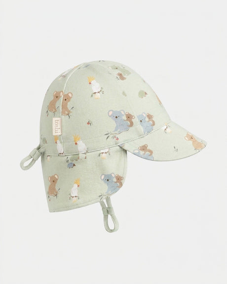 Toshi Flap Cap Gumnut Babies - Eucalyptus