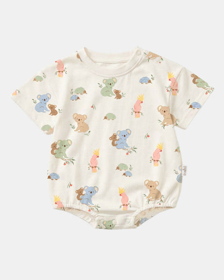 Toshi Onesie S/S Bubble Arcadia Gumnut Babies Cloud