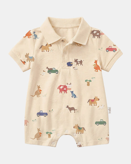 Toshi Onesie S/S Polo Arcadia Station Hands