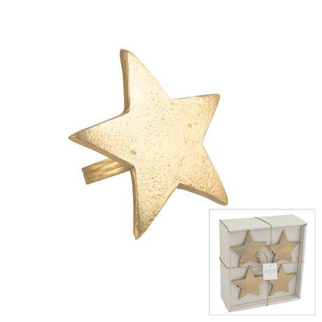 Swing Gifts Julin Star Napkin Ring Gold S/4