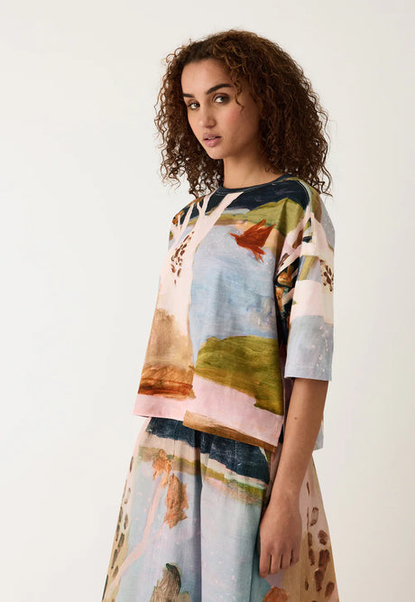 Nancy Bird Tasmin Boxy Tee - Night Herons