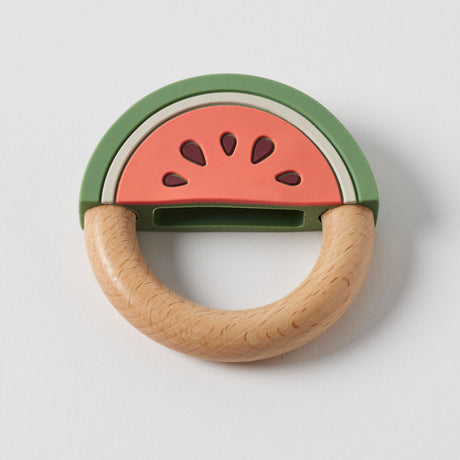 Pilbeam Living Watermelon Silicone & Wood Teether