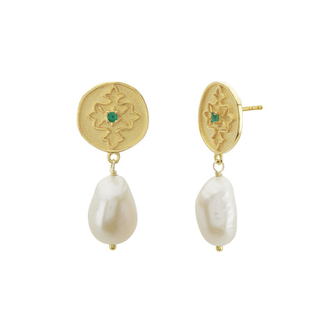 Murkani Wandering Soul Onyx & Pearl Earrings