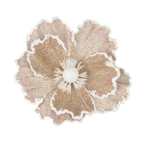 Swing Gifts Decorations - Clip On Magnolia Natural White Edge