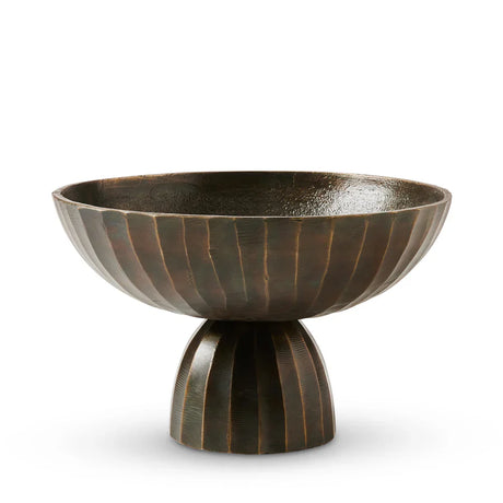 Madras Link Bronze Pedestal Bowl