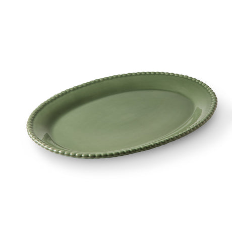 Madras Link Celeste Green Bobble Oval Platter