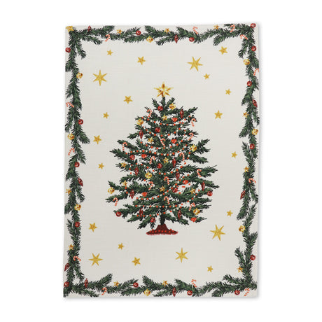 Madras Link Christmas Tree Single Teatowel