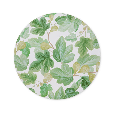Madras Link Fig Round Hard Placemat Set 4