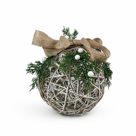 Christmas Bauble White - Large 19cm