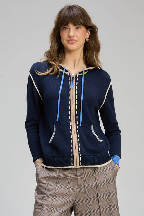 Zaket & Plover Threaded Hoodie Dark Denim
