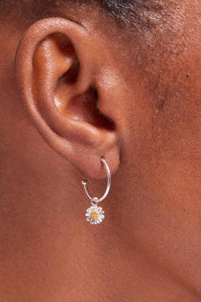 Estella Bartlett Mini Wildflower Hoop Drop Earrings SP