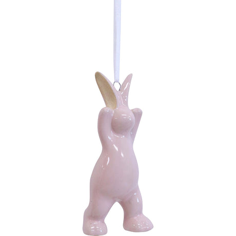 La Vida Hanging Bunny Pink