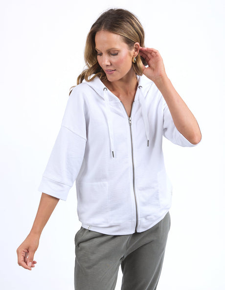 Elm Lifestyle Beach Zip Hoodie -White