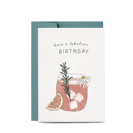 In the Daylight Birthday Cocktail Greeting Card