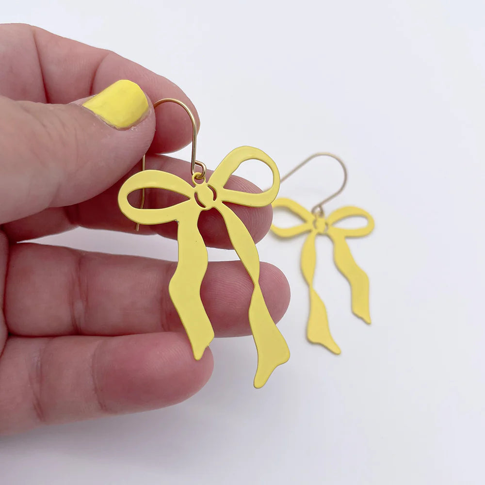 Denz Earrings Midi Bow L.Yellow