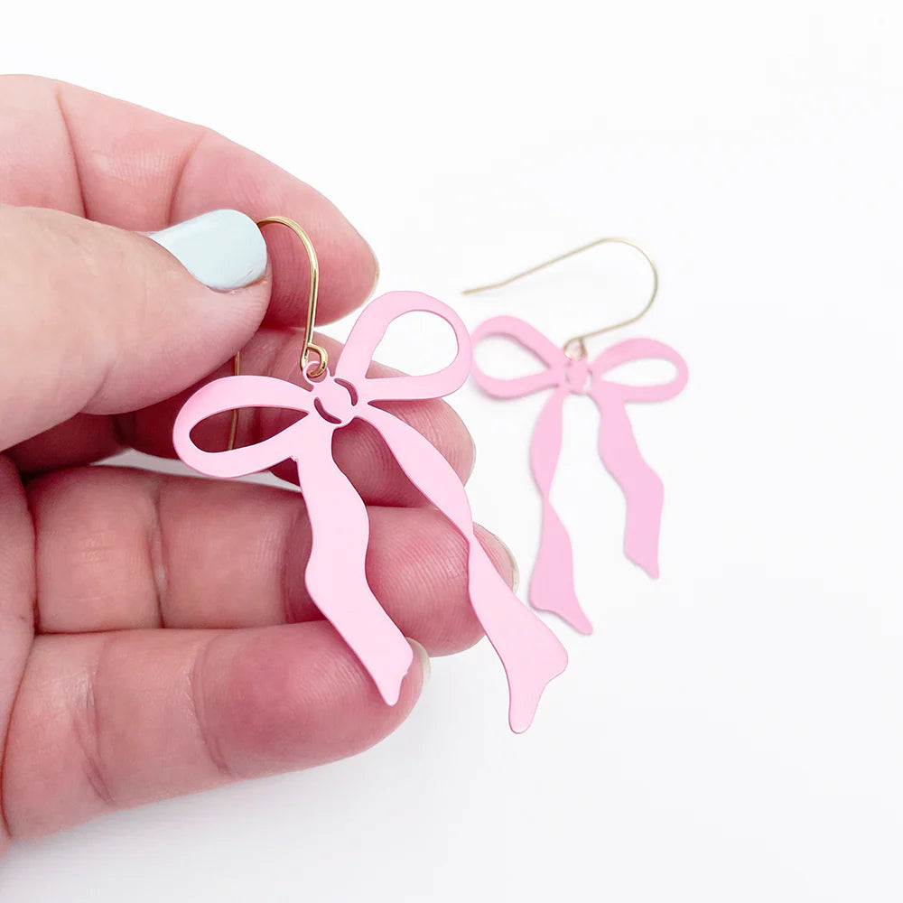 Denz Earrings Midi Bow B.Pink