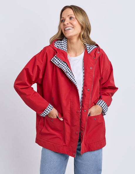Elm Lifestyle Chelsea Raincoat - Cranberry