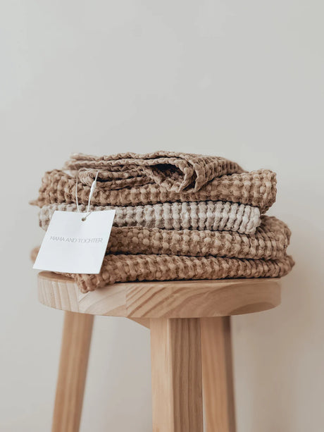 Mama and Tochter 100% Organic Cotton Rustic Waffle Hand Towel