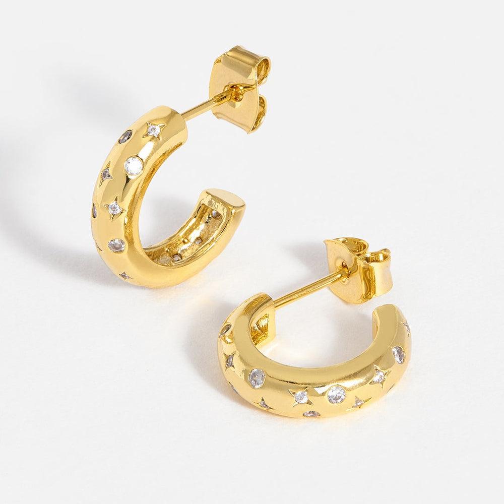 Estella Bartlett Constellation Chunky Hoop Earrings GP