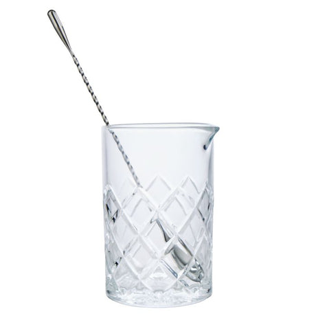IsAlbi Etched Mixing Glass w Stirrer