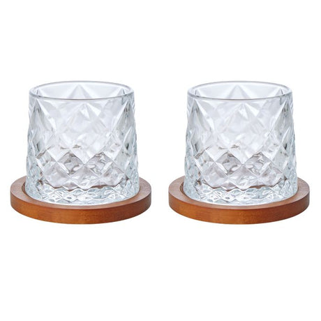 IsAlbi Etched Whisky Glasses S/2