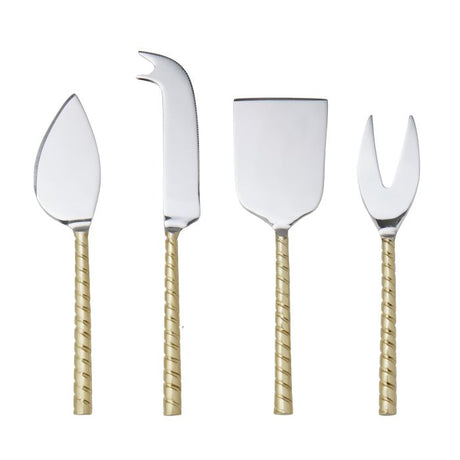 IsAlbi Twisted Gold Cheese Knives S/4