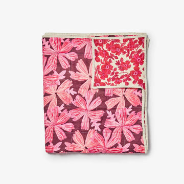 Bonnie and Neil Mave Rosetta Pink Quilted Throw