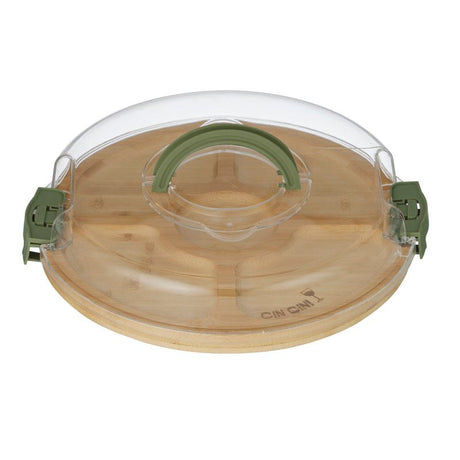 Coast to Coast Porta Round Bamboo Party Board