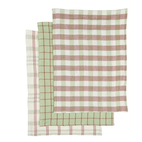 Coast to Coast Kit S/3 Recycled Cotton Teatowel - Sage