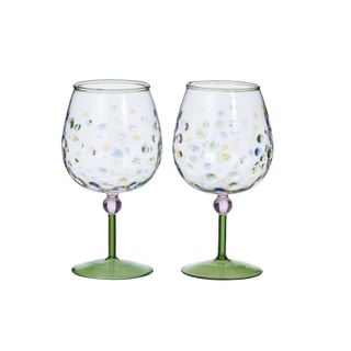 Coast to Coast Lulu S/2 Gin Balloon Glass Green