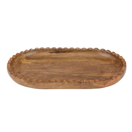 Coast to Coast Cheri Oval Wood Tray 25x40cm