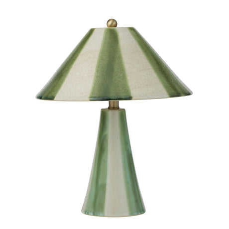 Coast to Coast Athol Ceramic Lamp - Green/Ivory