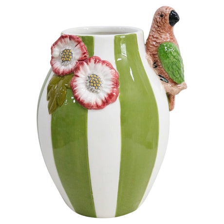 La Vida Vase Parrot Stripe