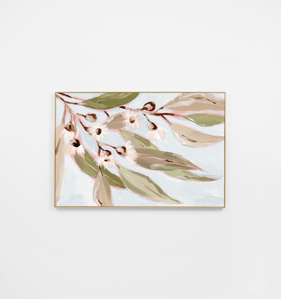 Warranbrooke Gumnut Flowers Blue 2 Canvas 82x122cm