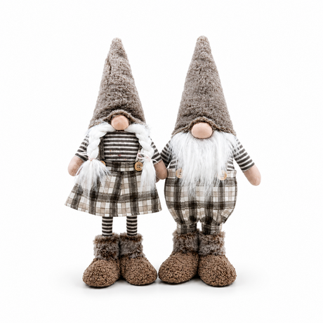 Galah Home Plush Mr & Mrs Fabric Gnomes 48cm