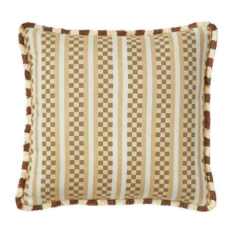 Bonnie and Neil Marco Tile Ecru Cushion 60cm