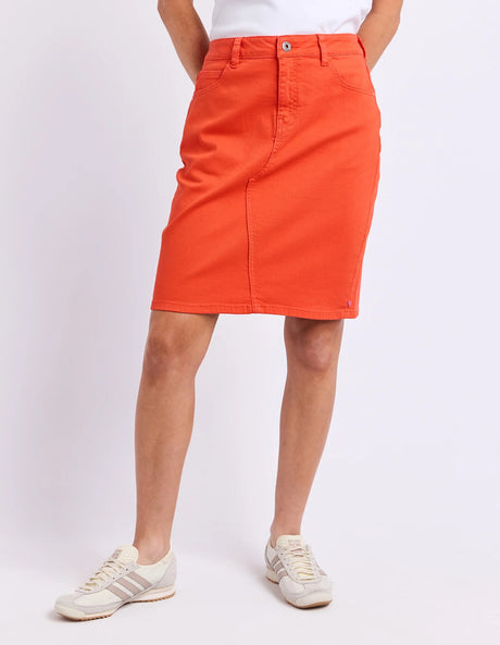 Elm Lifestyle Belle Denim Skirt - Tangello