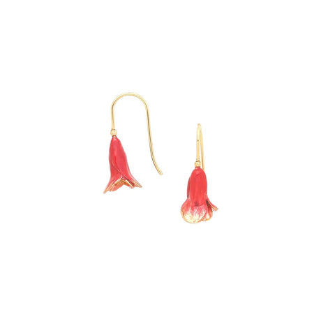 Franck Herval Betty - Flower Bud Earrings Red