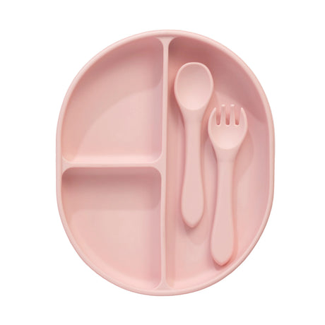 Living Textiles Silicone Feeding Set Light Pink