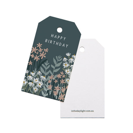 In the Daylight Birthday Field of Flowers Gift Tag