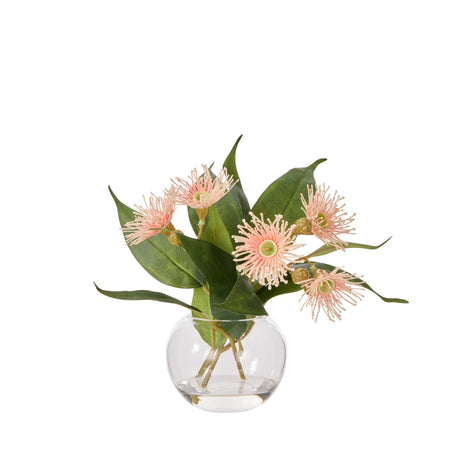 IsAlbi Flowering Eucalyptus Sphere 21cm Pink & Green