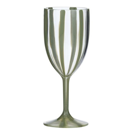 Coast to Coast Cabana Acrylic Wine Glass Olive