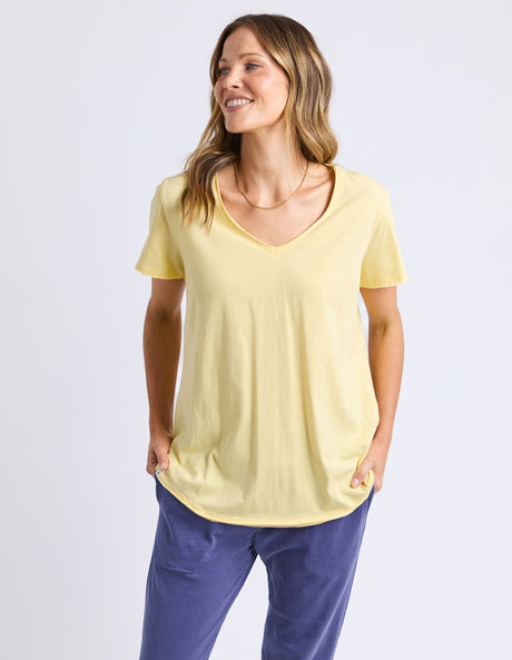 Elm Lifestyle Pima Vee Tee - Banana