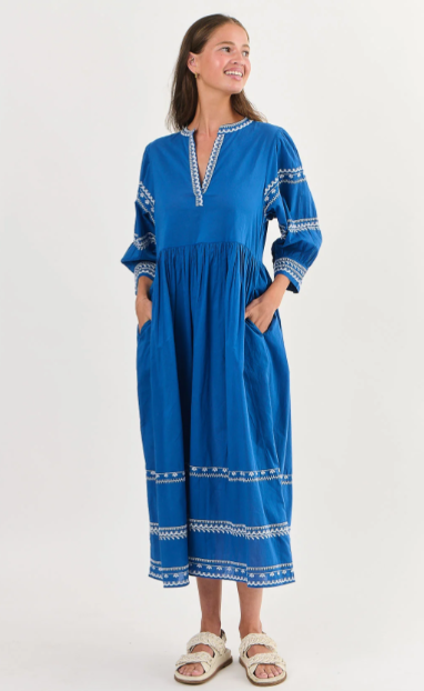 Namastai Cotton Dress DE08-Surf