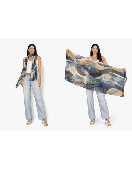 Artist Label Scarf - Celestial Waves